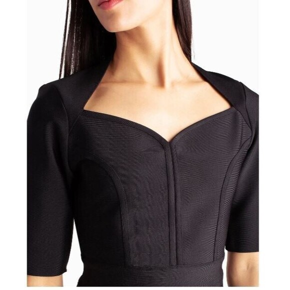 Nicole Miller Sweetheart Top Black Lucy Knit Retail $109 NWT Size XL - Picture 3 of 11